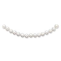 14k Yellow Gold 7 7.5mm White Akoya SW Freshwater Cultured Pearl Necklace Jewelry Gifts for Women - Length Options: 16 18 20 24