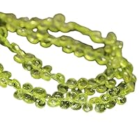 1 Strand Peridot Heart Drop Faceted 7'' Long Strand Gemstone Beads, Jewelry Supplies for Jewelry Making, Bulk Beads, for Meditation Jewellery for Reiki Healing Mystic Gemstone 6mm CHIK-STRD-64257