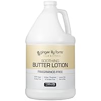 Ginger Lily Farms Club & Fitness Soothing Butter Lotion for Dry Skin, 100% Vegan & Cruelty-Free, Fragrance Free, 1 Gallon (128 fl oz) Refill