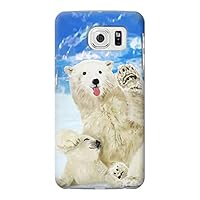 R3794 Arctic Polar Bear in Love with Seal Paint Case Cover for Samsung Galaxy S7 Edge