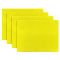 Aspire 4PCS Thicken Non-Slip Heat-Resistant Silicone Placemats Cutting Hot Mats Tablemats-Yellow