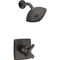 Ashlyn 17 Series Dual-Handle Shower Faucet, Shower Trim Kit with Single-Spray Touch-Clean Shower Head, Venetian Bronze T17264-RB (Valve Not Included)