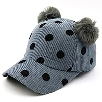 Kids Baseball Cap for Girls Boys 2-8 Years Autumn Winter Children Cap Pink Grey Brown Black Adjsutable (Color : D, Size : 50-54cm)