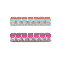 Sagely Smart XL Two-Pack Bundle Pill Tracker - Weekly Day and Night Pill Organizers - (Mint Blue/Coral & Pink/Gray)