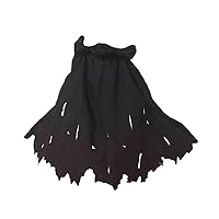 1/12 Scale Wired Battle Damaged Cloak Cape Clothing Accessories for 6'' Action Figure Custom (Black)