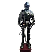 NauticalMart Medieval Black Knight Crusader Suit of Armour - Custom Size - Free Stand & Cape