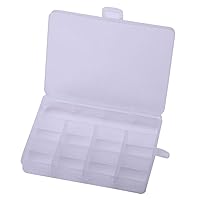 2pcs Clear Rectangle Plastic Storage Box 12 Slots Small Compartment Organizer Vitamin Medicine Pill Jewelry Bead Findings Container Box spb19