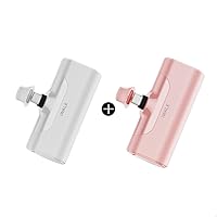 iWALK Small USB C Portable Charger, 4500mAh Portable Phone Charger for Android, Power Bank Battery Pack Compatible with Samsung Galaxy S24/S23/S22/Z Flip5/Z Flip4/Note/Moto/LG/Google Pixel, Pink