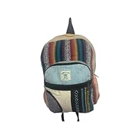 Uniquely Attractive Hemp Backpack, Multicolor, Large
