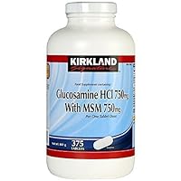 Kirkland Signature Glucosamine HCI 1500 mg with MSM 1500 mg - 375 Tablets