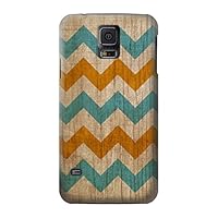 R3033 Vintage Wood Chevron Graphic Printed Case Cover for Samsung Galaxy S5