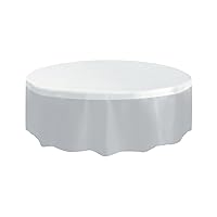 Elegant Clear Round Plastic Table Cover (84