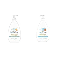Face and Body Lotion for Sensitive Skin Moisture Fragrance-Free Baby Lotion 20 oz & Rich Moisture Face and Body Lotion 24-Hour Moisturizer 20 fl oz Bundle