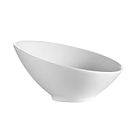 CAC China SHER-B10 Sheer 10-Inch 36-Ounce Bone White Porcelain Salad Bowl, Box of 12