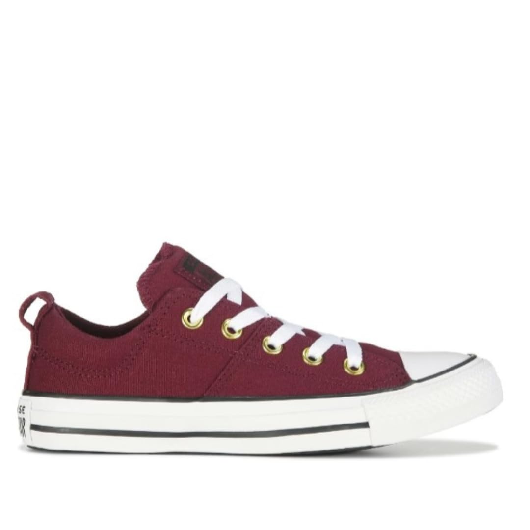 Converse Unisex Chuck Taylor All Star Madison Low Canvas Suede Sneaker - Lace up Closure Style - Burgundy/Gold/White