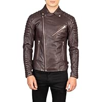 Brown Leather Jacket - Boys Leather Jacket - Genuine Leather - Motorcycle Jacket