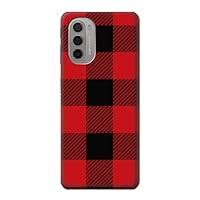 R2931 Red Buffalo Check Pattern Case Cover for Motorola Moto G51 5G