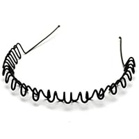New ZIC ZAC Unisex Black Wavy Hair Band to Carry&Hold Long Hair, Hair Accessories styling Headbands+ FREE 1 HAIR RUBBER BAND
