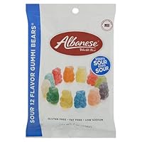 12 Sour Flavors Gummy Bears 7 oz.12