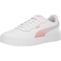 PUMA Women's Carina 2.0 Stitched White-FusionCoral-Lightaqua (395317 01)