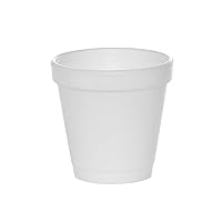 Tezzorio (100 Count) 4 oz White Foam Cups, Foam Drinking Cups, Disposable Insulated Foam Cups for Hot/Cold Drinks
