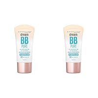 Maybelline Dream Pure Skin Clearing BB Cream, 8-in-1 Skin Perfecting Beauty Balm With 2% Salicylic Acid, Sheer Tint Coverage, Oil-Free, Light, 1 Count (Pack of 2)