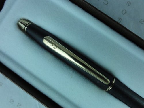 Cross Made in The USA Classic Century Classic Satin Matte Black and 23k Ballpoint Pen. Made in Lincoln, USA