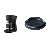 Mr. Coffee Brew Now or Later Coffee Maker, 12- Cup, Black & Mug Warmer for Coffee and Tea, Portable Cup Warmer for Travel, Office Desks, and Home, Black