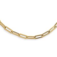 14k Gold Polished Fancy Link Necklace Measures 4.5mm Wide Jewelry for Women - Length Options: 18 20 24 31.5