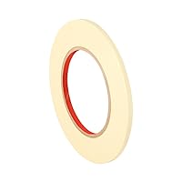 3M 2364 Performance Masking Tape - 0.25 in. x 180 ft. Tan, Rubber Adhesive, Crepe Paper Backing Painters Tape Roll