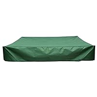 Sandpit Cover Square Sandbox Cover Waterproof Sand Pit Cover Dustproof Sandbox Protective Cover with Drawstring Green Garden Outdoor Patio Sandpit Cover (XL).