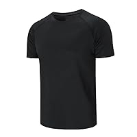 Running Shirts, Workout Tops Men Sport Fitness Shirts Gym Crew Neck Breathable -Shirt