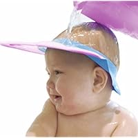 Walnut Tree Baby - Baby Bath Visor, Bath Visor for Toddlers, Adjustable Shower Visor, Multipurpose Baby Bath Hat Shield, Nose, Ears, & Eye Protector for Shower, Peony Pink