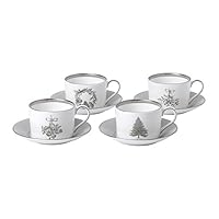 Wedgwood Teacup and Saucer Set of 4, White