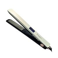Hair Straightener with LCD Display, 80-230°C Adjustable Temperature, Titanium Plates for Smoothing & Styling, Black