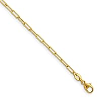 14k Gold 2.5mm Solid Cable Link Chain Necklace 24 Inch Jewelry for Women