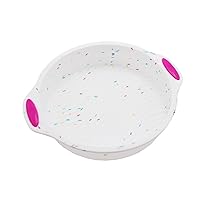 Silicone mold dual -color cake mold 9 -inch round birthday cake dish baked high -temperature and easy to remove (28.5*24.8*6cm) candy granules