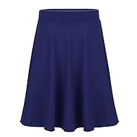 iiniim Big Girls Knee Length High Waist A-Line Pleated Flared Skater Skirt Summer School Uniforms Skirt Casual Daily Dress