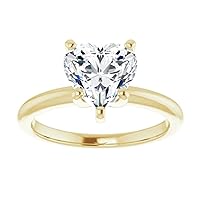 2 CT Heart Cut VVS1 Colorless Moissanite Engagement Ring Set, Wedding/Bridal Ring Set, Sterling Silver Vintage Antique Anniversary Best Ring Set Gifts for Wife