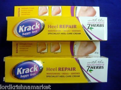 Krack Cream 100% Herbal Care Foot Cracked Healing Crack Foot Heel 25g X 2 = 50g by Krack