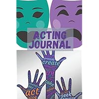 Acting journal: Theatre lover gifts|Gifts For Actors| acting and drama theater notebook journal|writers journal|dream journal notebook|comedy and tragedy