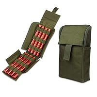 Hunting 25 Round 12GA 12 Gauge Ammo Shells Reload Magazine Storage Pouches Bag Bandolier Bullet Holder Tactical Airsoft Kit （4 Colors Optional）