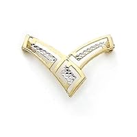 14k Two Tone Gold Geometric Chevron Pin Jewelry Gifts for Women