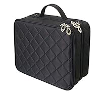 lliang Cosmetic Bag Beautician Double Layer Cosmetic Bag Box Women Beauty Vanity Make Up Tools Organizer Case Travel Toiletry Wash Storage