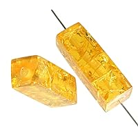 8 inch Strand 36x12mm Rectangle Transparent Amber Jewelry Making Acrylic Plastic Beads