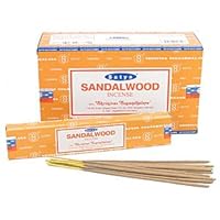 3 X Sandalwood Satya Nag Champa Incense Sticks Packs 15g with JRose Bookmark by Sterling Effectz