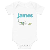 James Personalized Baby Short Sleeve One Piece