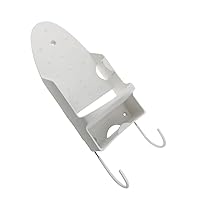 1pc Iron and Board Holder Ironing Board Hanging Mount Iron Holder Iron Stand Hair Dryer Stand Ironing Doard Shelf Wall Mount Iron Holder Wall Ironing Widened Hanger White
