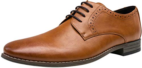  Jousen Men's Loafers Casual Slip On Shoes Soft Penny Loafers  for Men Lightweight Driving Boat Shoes (AMY802A Polished Brown 8)