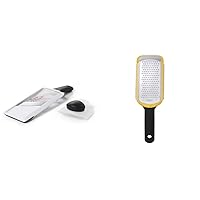 OXO Good Grips Handheld Mandoline Slicer, White and OXO Good Grips Etched Medium Grater, Yellow